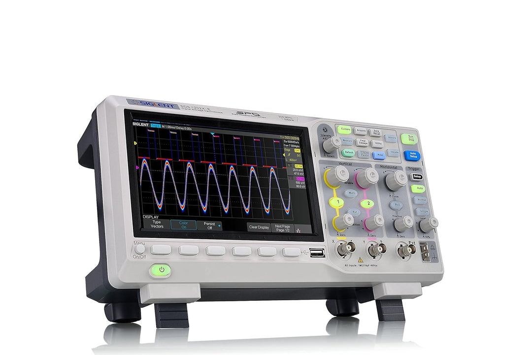 Siglent Technologies SDS1202X-E Digitales Oszilloskop, 200 MHz, 2 Kanäle, Grau