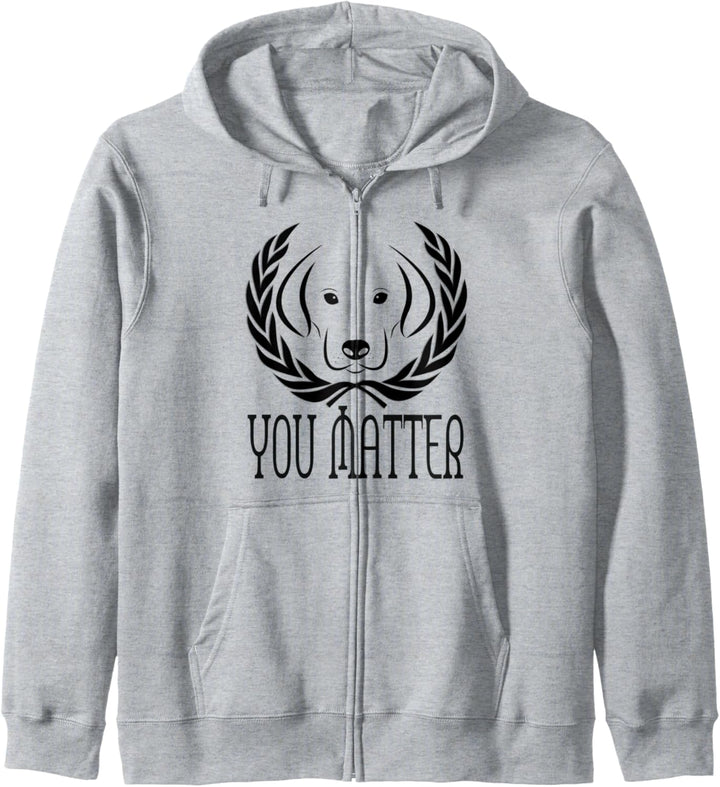 You Matter Motivational Inspirational Quote Dog Puppy Gift Kapuzenjacke