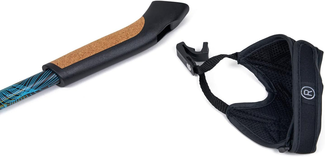 Sport-Thieme Nordic Walking Stöcke | Fixe Stocklänge | Aluminium | Korkgriff | Herausnehmbare Handsc