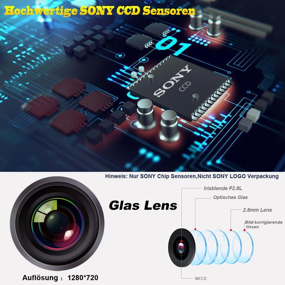 Auto Rückfahrkamera Farbkamera Einparkkamera Nachtsicht Einparkhilfe Wasserdicht für VW Caddy B5 B6