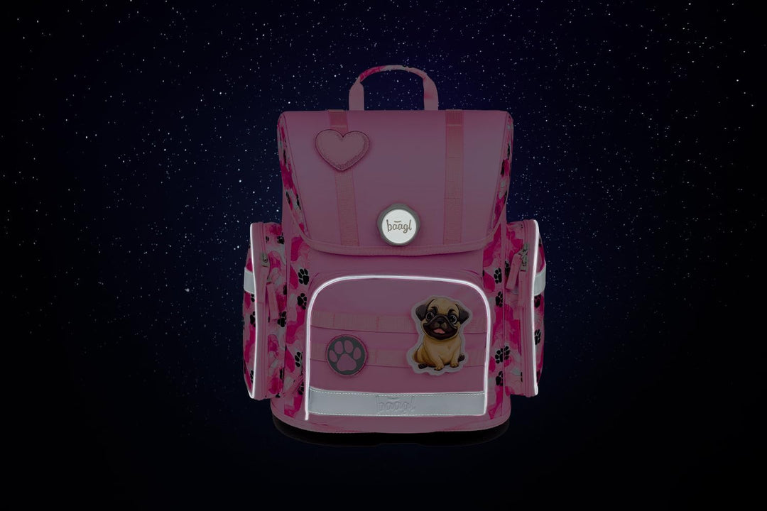 Baagl Schulranzen Jungen Mädchen Set 3 Teilig, Ergo Schultasche für 1. Klasse, Ergonomische Grundsch