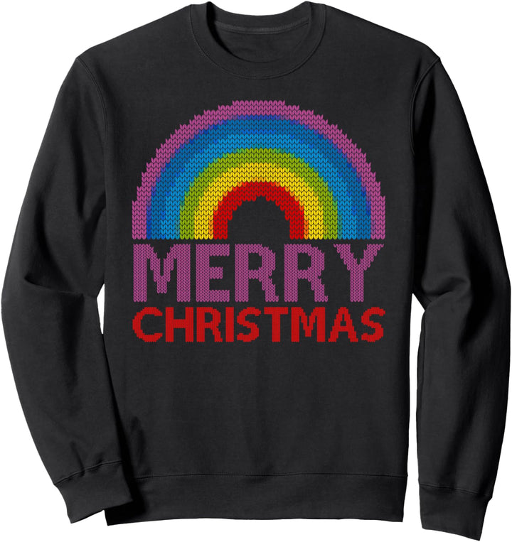 Ugly Christmas Sweater LGBTQ Gay Regenbogen Weihnachten Sweatshirt