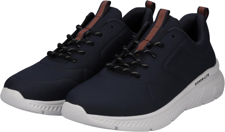 Rieker Herren B6414 Sneaker 44 EU Schmal Blau, 44 EU Schmal Blau