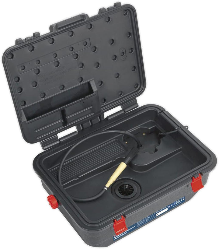 SEALEY SM222 660 x 250 x 460 mm Mobile Teile Reinigung Tank mit Bürste