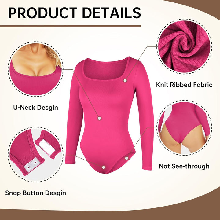 Svanco Body Damen Langarm Bodysuit Bauchweg Formende Shaping Body Shaper für Frauen Elegant Slimming