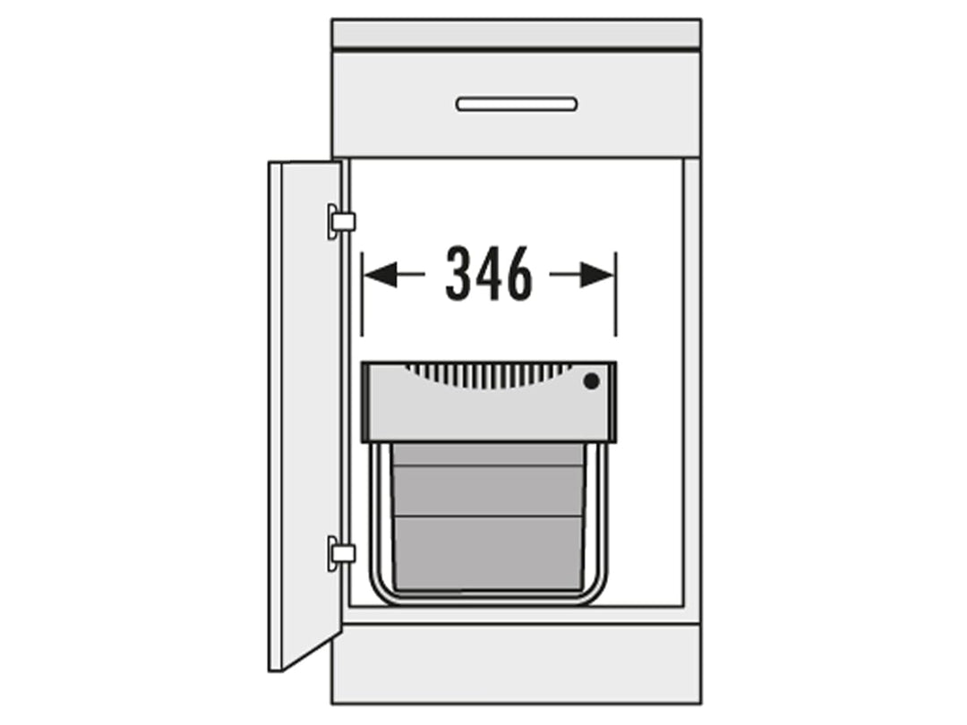 Hailo 3641121 Abfallsammler TR Swing 40.2/36 für Schränke ab 400 mm Breite mit Drehtür