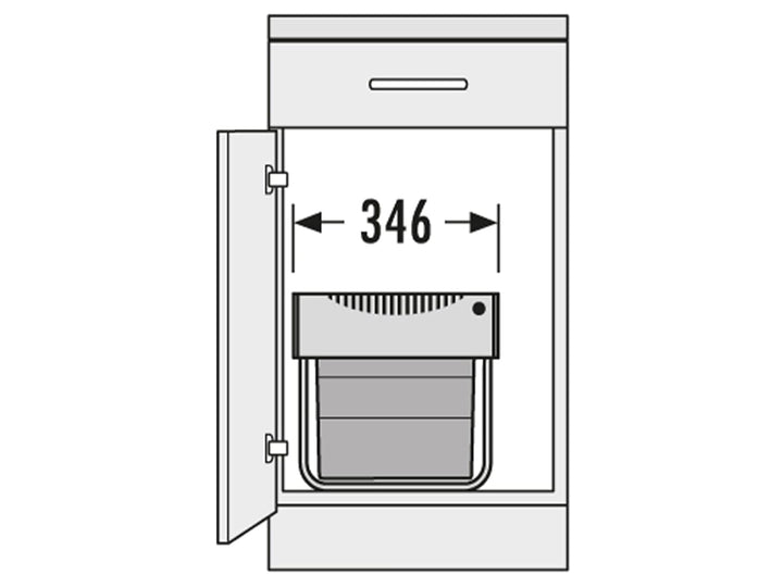 Hailo 3641121 Abfallsammler TR Swing 40.2/36 für Schränke ab 400 mm Breite mit Drehtür