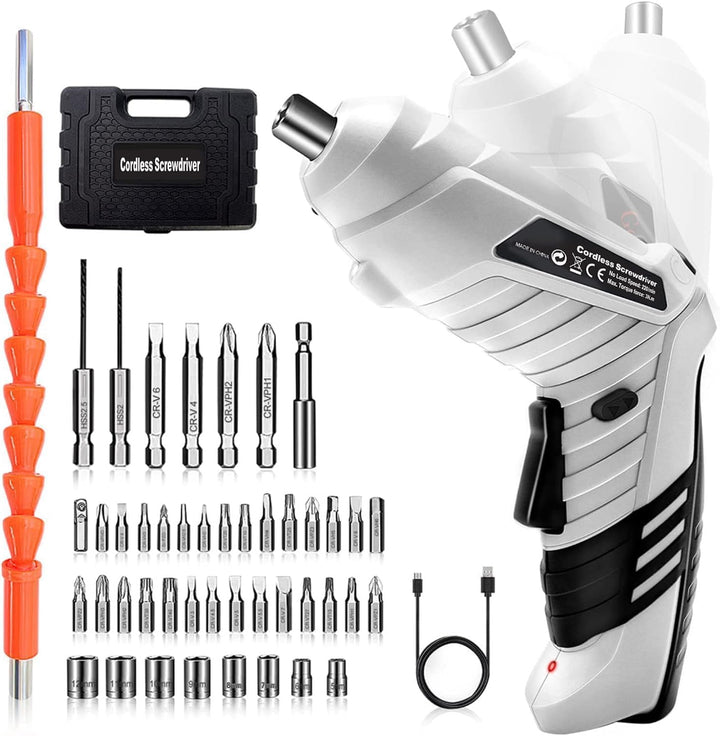 SHAVINGFUN Akkuschrauber,Akkuschrauber klein,mini akkuschrauber,47Pcs akkuschrauber set integriertem