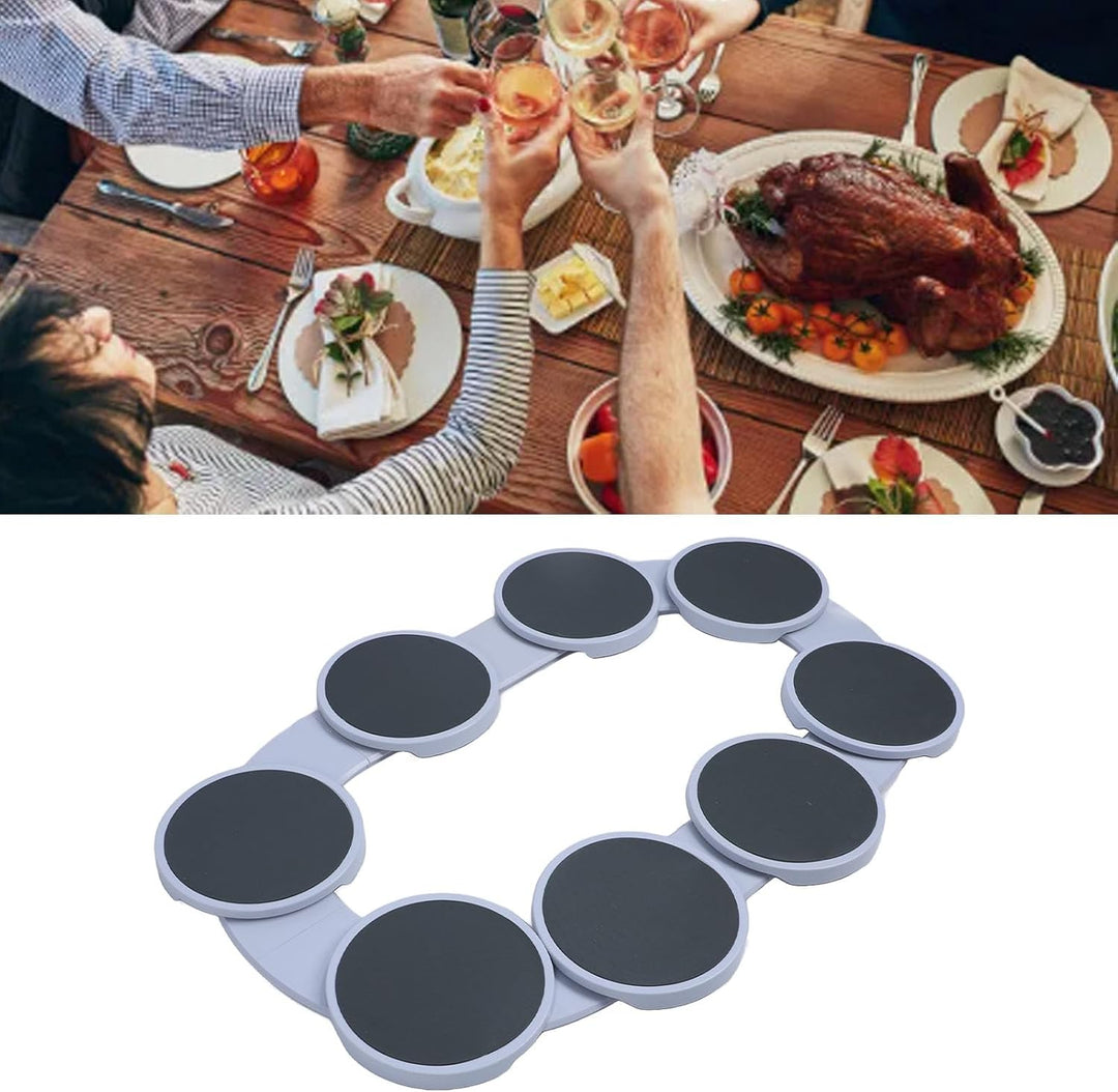 Lazy Susan Drehteller-Tablett, um 360 Grad Drehbarer Esstisch-Drehteller, Tragbares Rotierendes Lebe