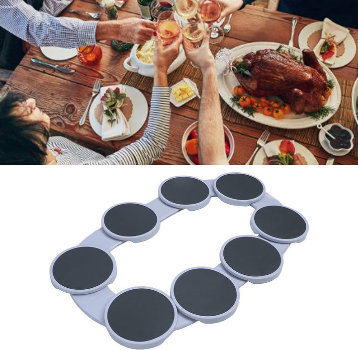 Lazy Susan Drehteller-Tablett, um 360 Grad Drehbarer Esstisch-Drehteller, Tragbares Rotierendes Lebe