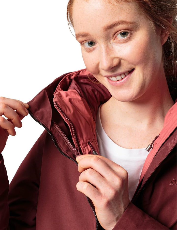 VAUDE Damen Women's Annecy 3in1 Coat Iii Doppeljacke 42 dark cherry uni, 42 dark cherry uni