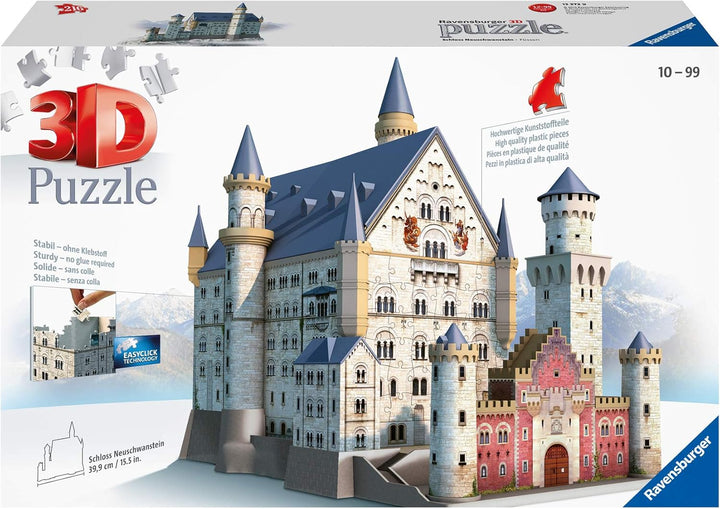 Ravensburger 3D Puzzle 12573 - Schloss Neuschwanstein - 216 Teile - Für alle Märchenschloss Fans ab