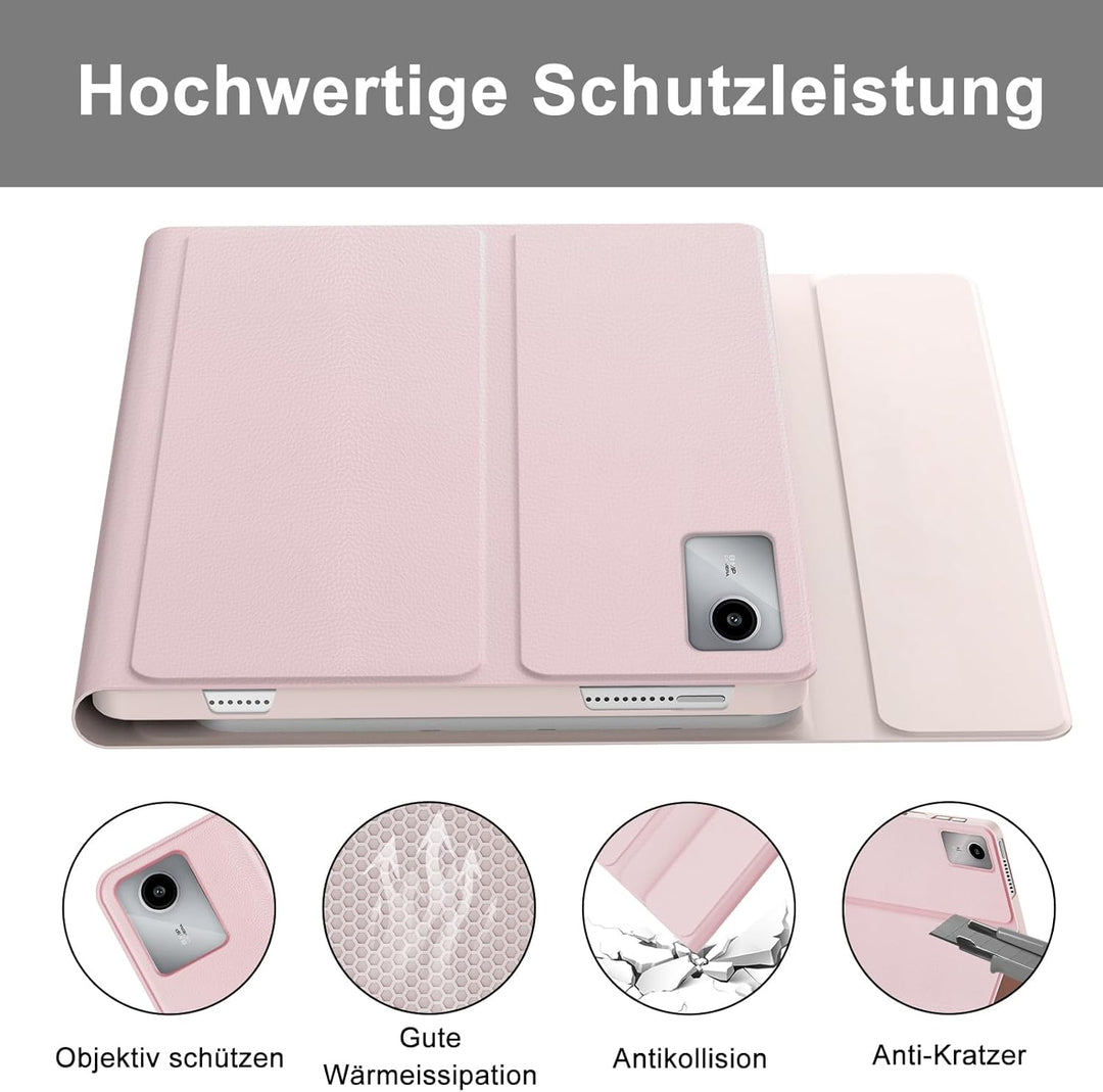 Tastatur Hülle für Lenovo Tab M11 11 Zoll 2024, QWERTZ Deutsches Tastatur mit Magnetisch Abnehmbarer