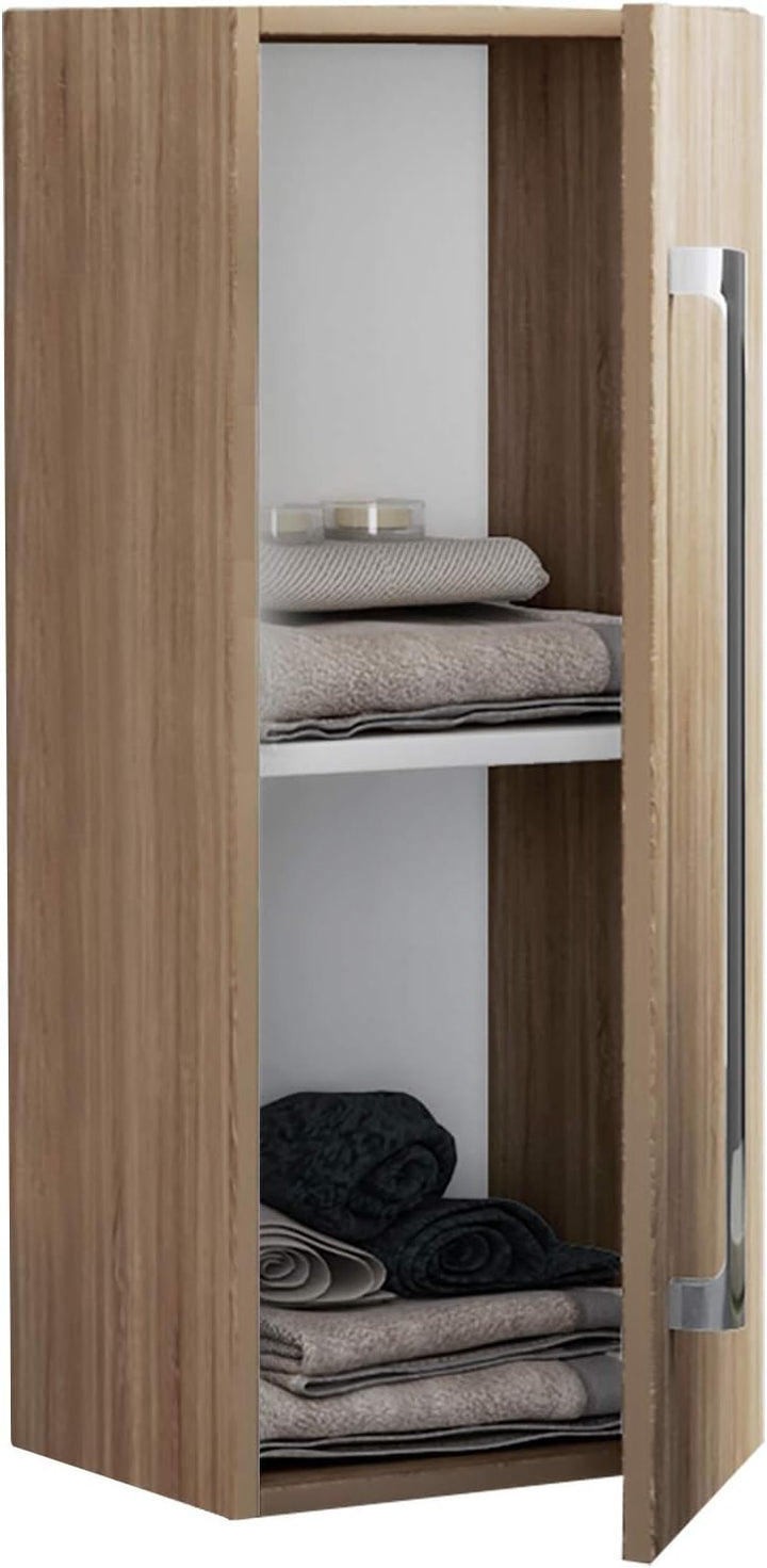 VCM Holz Badmöbel Wandregal Midischrank Badregal Badschrank Badezimmer Badinos D Sonoma-Eiche, Sonom