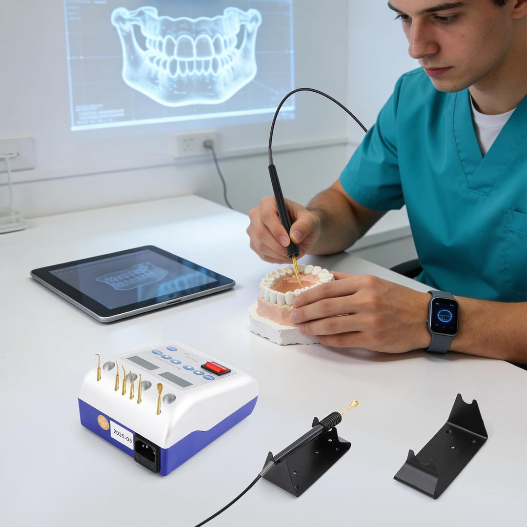 Digital Elektrisch Waxer Maschine, 50W 2A Dental Wachsgerät mit 6 Spitzen & Dual-Pen, LED Temperatur