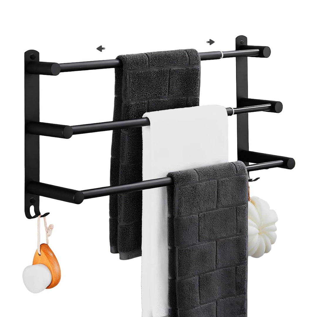 Handtuchhalter Ausziehbar, Handtuchstange Ohne Bohren, Ausziehbar 43-78CM Handtuchhalter Wand, Badet