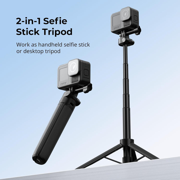 SMALLRIG 2-in-1 Selfie-Stick-Stativ, 18-52 cm ausziehbar, unterstützt horizontale und vertikale Aufn