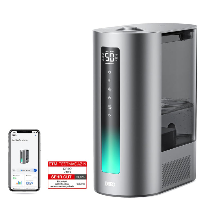 Dreo 6L Luftbefeuchter für Schlafzimmer, Smart Large Room Humidifier, Warm & Cool Mist, Pflanzen, Ba
