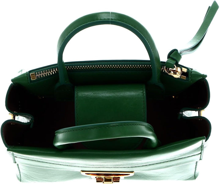 Coccinelle Arlettis Rock Handbag Craquele Leather Peppermint