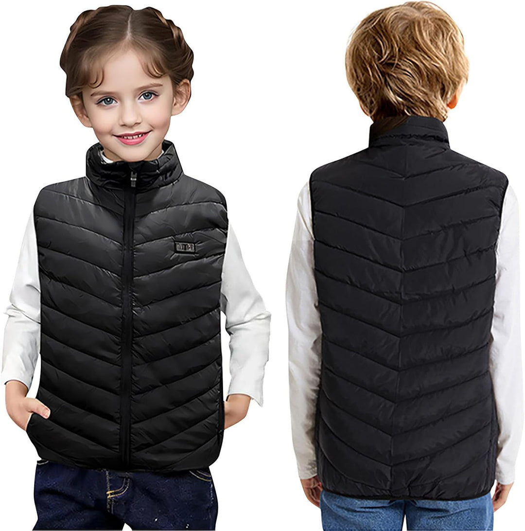 2024 Neu Beheizbare Weste Kinder Sale, Beheizbare Jacke mit 13 Heizzonen für Jungen Mädchen, 3 Einst