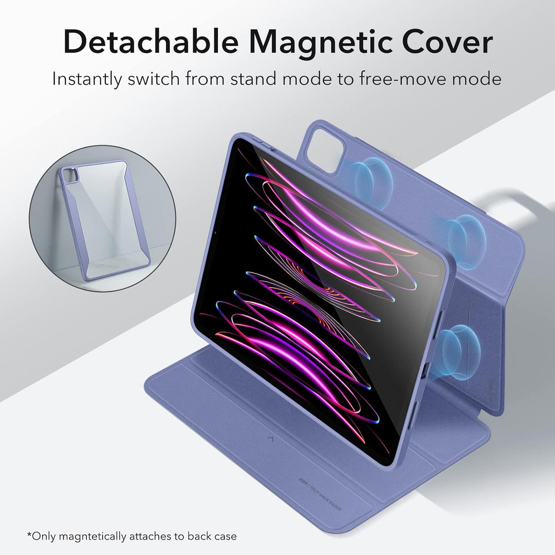 ESR Hybrid Hülle für iPad Pro 12.9 Hülle (2022/2021), iPad Pro 12.9 Case mit Pencil Halter, Abnehmba