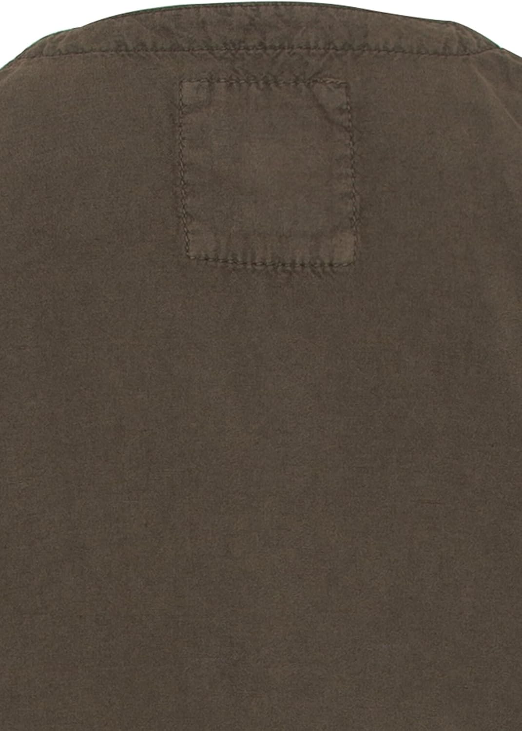 camel active Herren Casual Weste aus einem Baumwoll-Leinenmix 48 Oliv Braun, 48 Oliv Braun