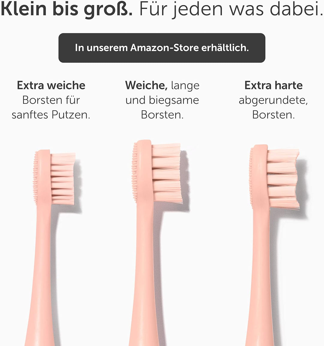 Wondersmile Ersatzbürsten Schallzahnbürste (Soft, Atomic Rose, 12er Pack) - Bürstenköpfe für Wonders