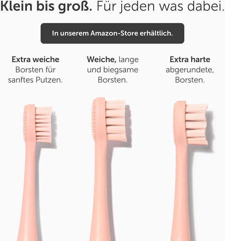 Wondersmile Ersatzbürsten Schallzahnbürste (Soft, Atomic Rose, 12er Pack) - Bürstenköpfe für Wonders