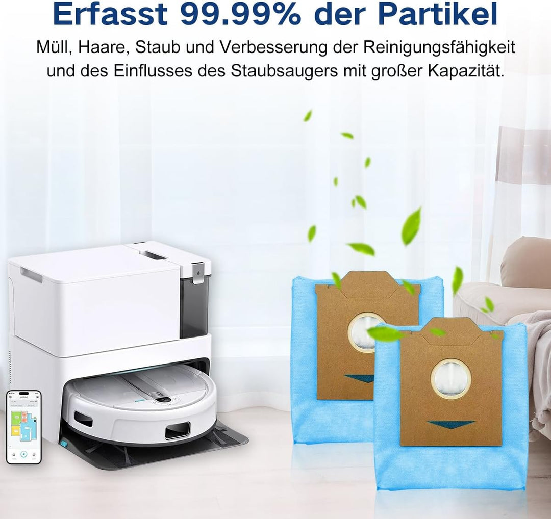 HomeTimes Hochwertiger 3L Staubbeutel für yeedi Cube Saugroboter Ersatzteile Staubsaugerbeutel x6 6