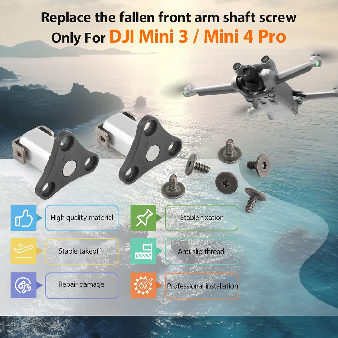 2 Stück Drohne Vorderarmwelle für DJI Mini 3 take Vorderarmdrehpunkt Ersatzteile für DJI Mini 4 Pro