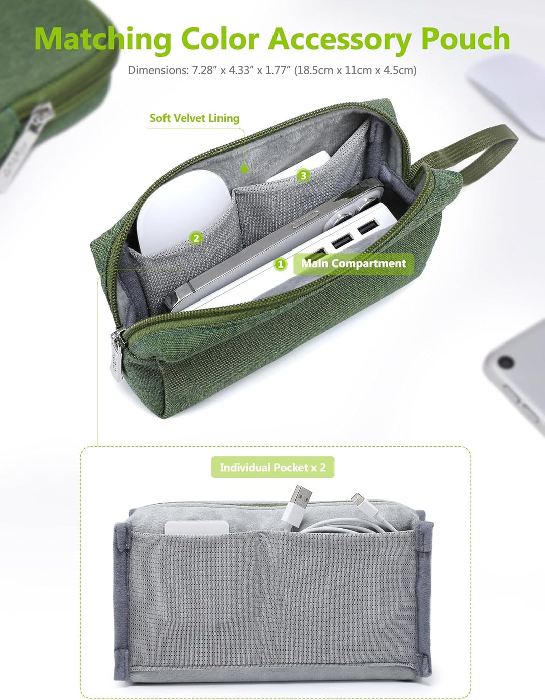 HYZUO 14-15 Zoll Laptop Tasche Set für MacBook Air 15 M4 M3 M2, MacBook Pro 15, 15" Surface Laptop,