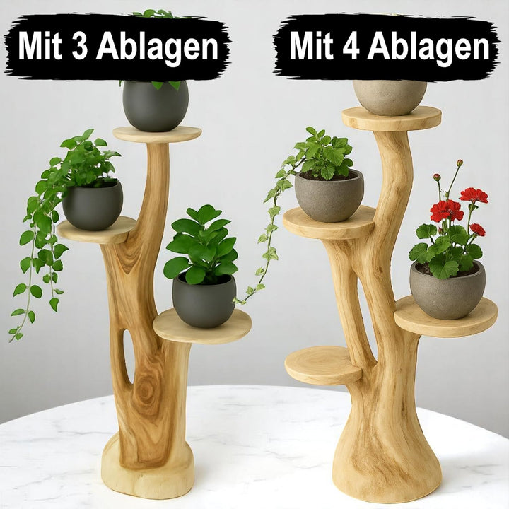 My-goodbuy24 Blumenständer Blumentreppe Blumenpodest Blumenhocker Pflanzen Blumen Deko Treppe Holz M
