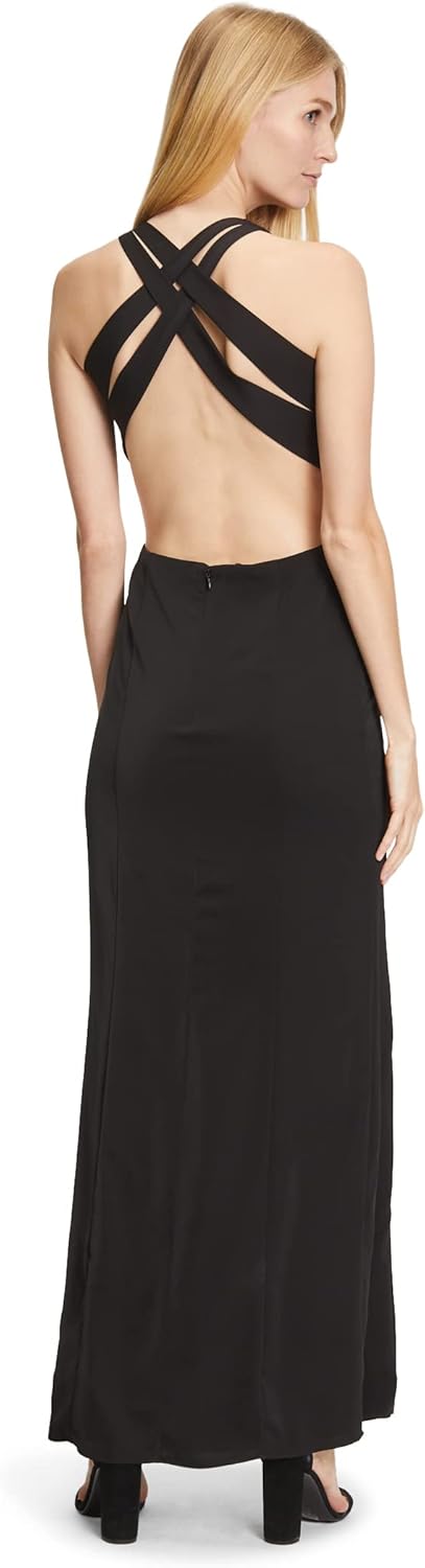 Vera Mont Damen Abendkleid mit Cut-Outs 42 Schwarz, 42 Schwarz