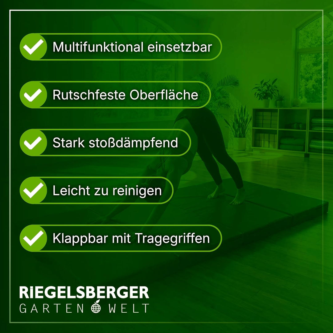 Gartenpirat Universal Bodenmatte 200x100x10 cm Sportmatte Kinder Weichbodenmatte 4-teilig klappbar B