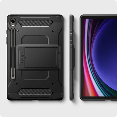 Spigen Tough Armor Pro Entwickelt für Samsung Galaxy Tab S9 Hülle (2023) - Schwarz