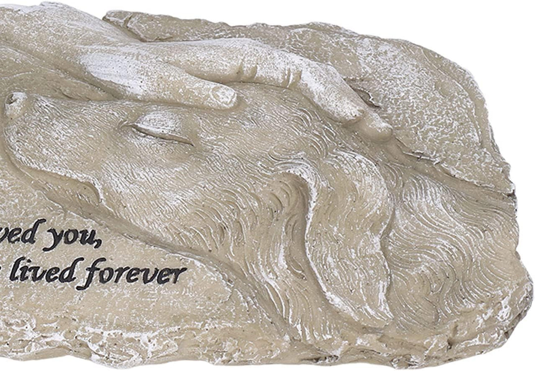 Natudeco Pet Memorial Stone Gifts Puppy Angel Garden Memorial Tombstone Resin Dog Cat Gravestone for