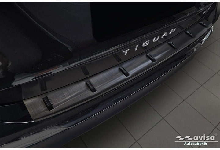 Avisa Schwarz Edelstahl Heckstossstangenschutz kompatibel mit Volkswagen Tiguan III (CT1) 2024- &