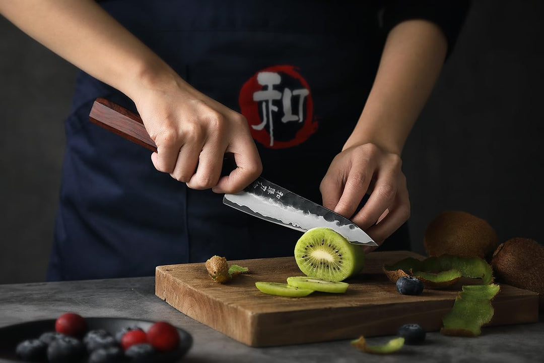 HEZHEN 15CM Allzweckmesser, Plattierter Stahl Verbundwerkstoff Schmiedestahl Universalmesser, Schälm