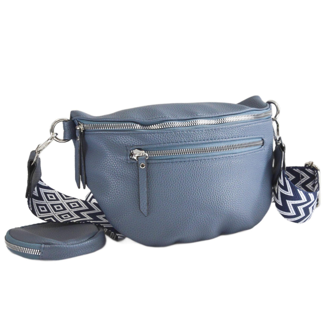 irisaa Umhängetasche Damen Crossbody Bag, 3 in 1 Schultertasche, Bauchtasche mit Reissverschluss und