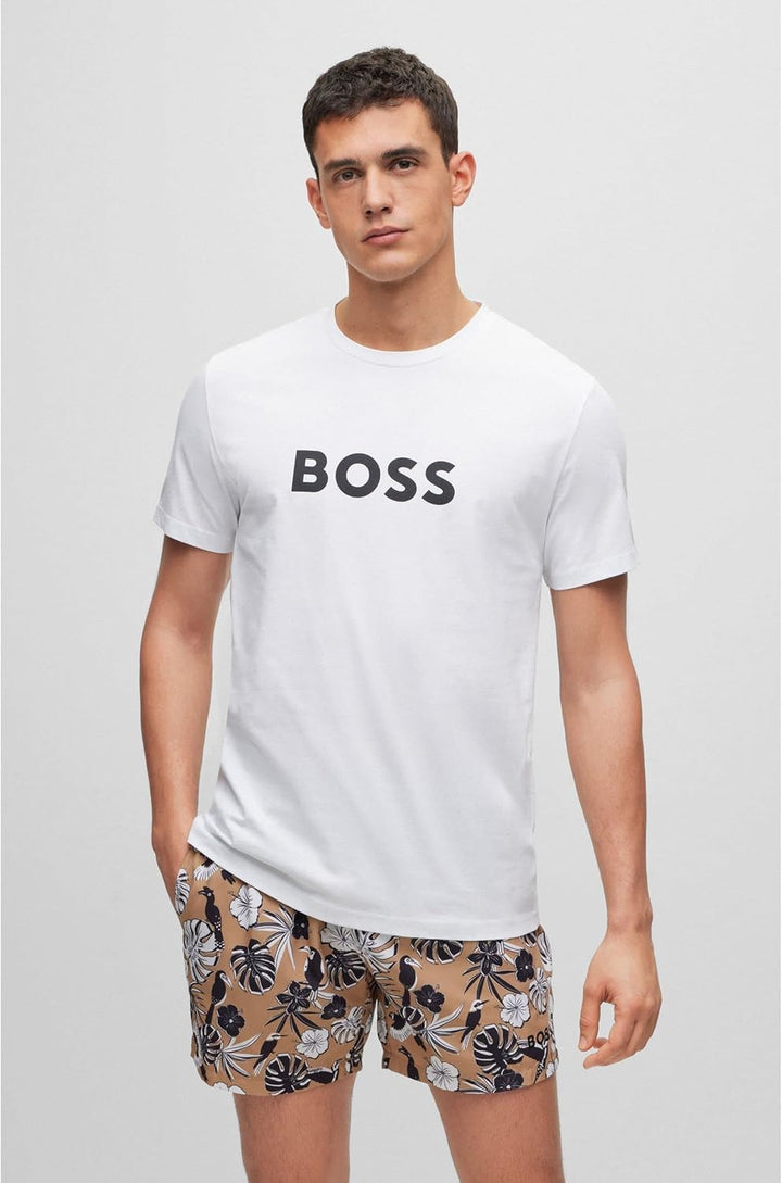 BOSS Herren Rn Beach_T_Shirt S White100, S White100