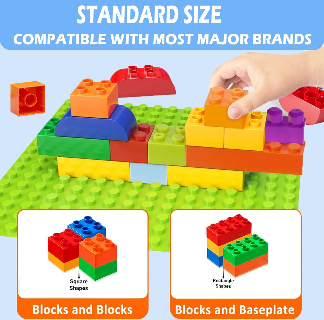 240 Stück Grossen Bausteine Kompatibel mit Lego Duplo Steine und Top-Marken,Classic Grosse Bausteine
