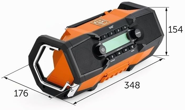 FEIN Robustes und mobiles Baustellen-Akku Digitalradio ARAD 18 BC AS mit vier Wiedergabequellen (DAB