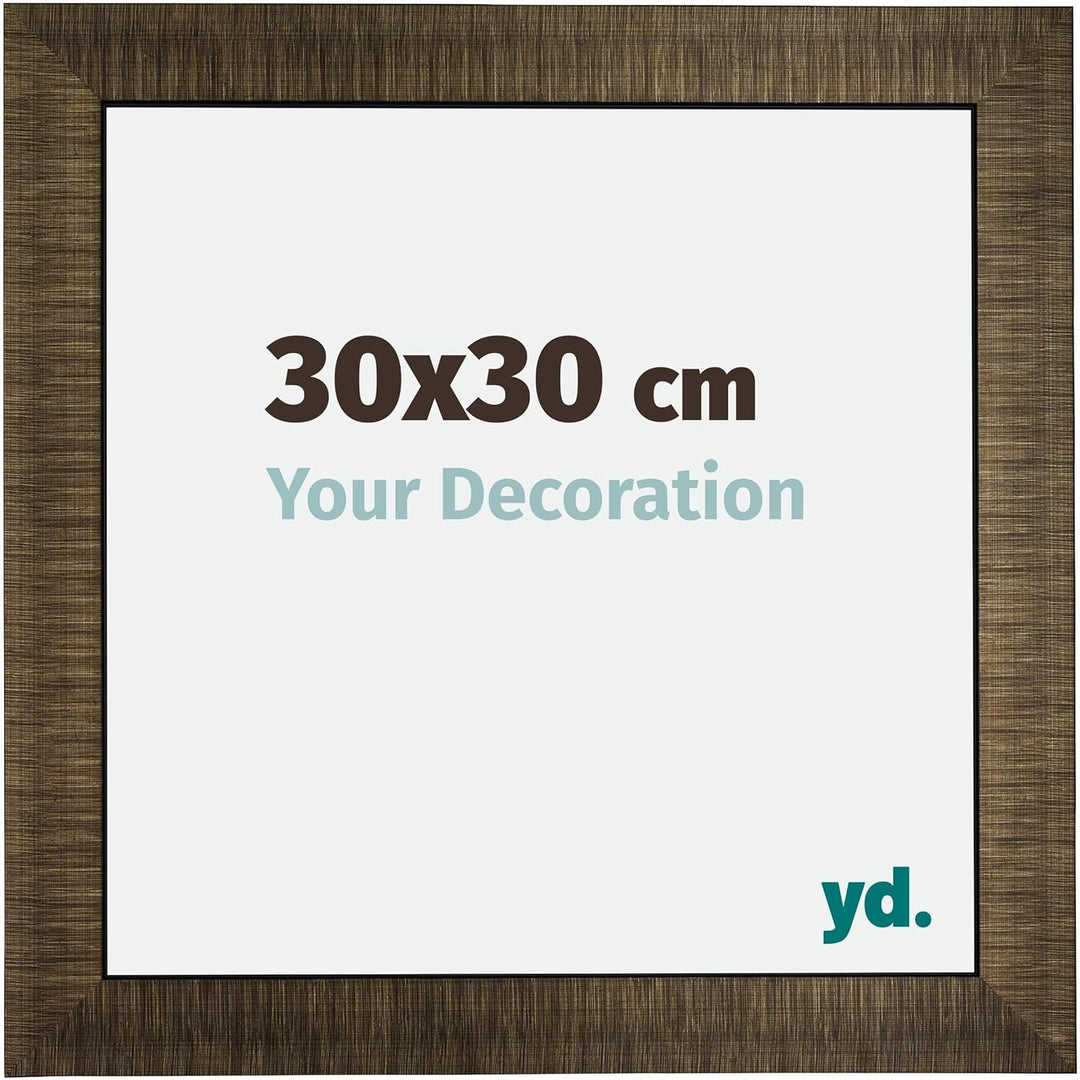yd. Your Decoration - Bilderrahmen 30x30 cm - Bilderrahmen aus Holz mit Acrylglas - Antireflex - Aus