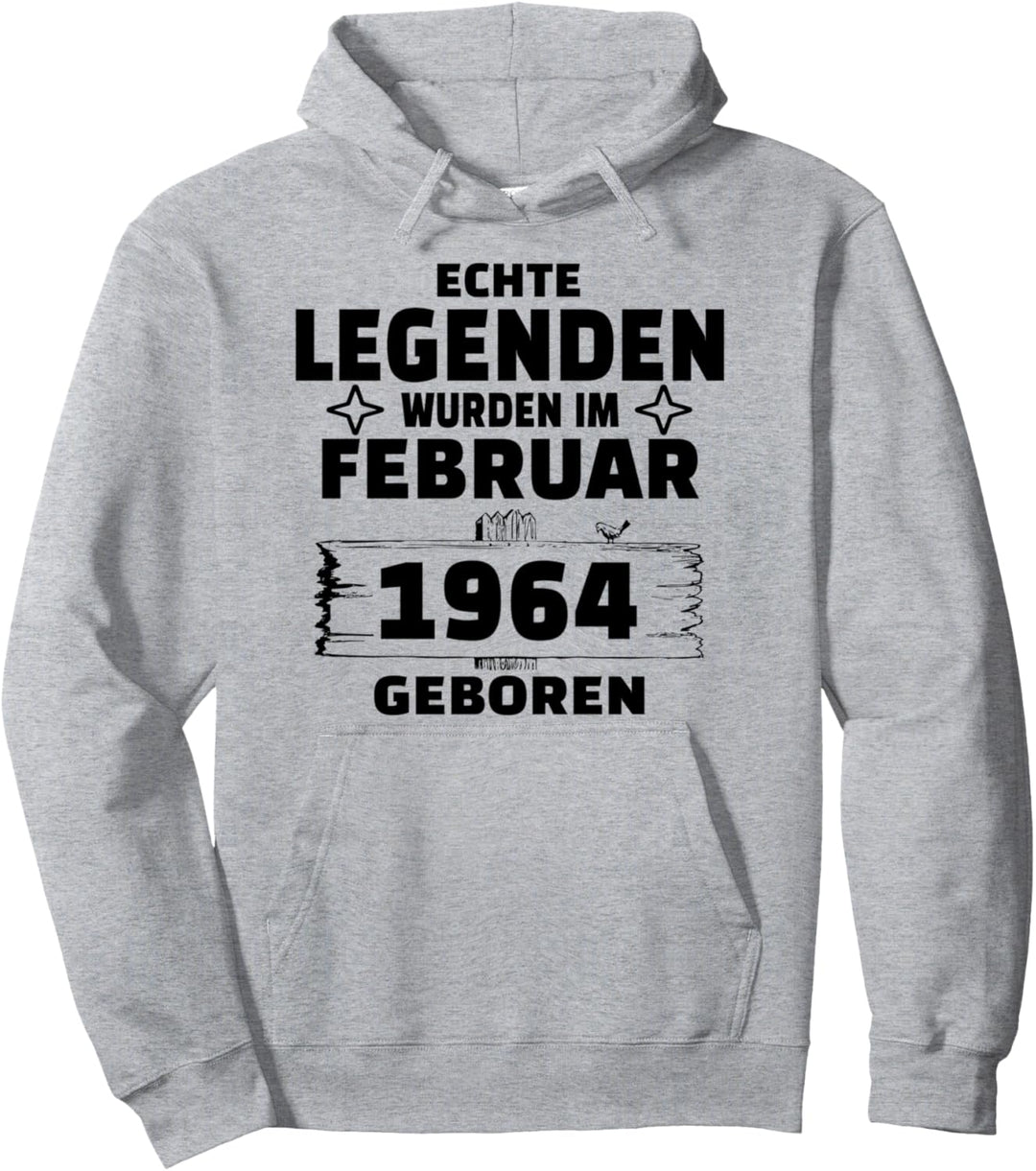 Geburtstag Jahrgang 1964 Februar Design Pullover Hoodie