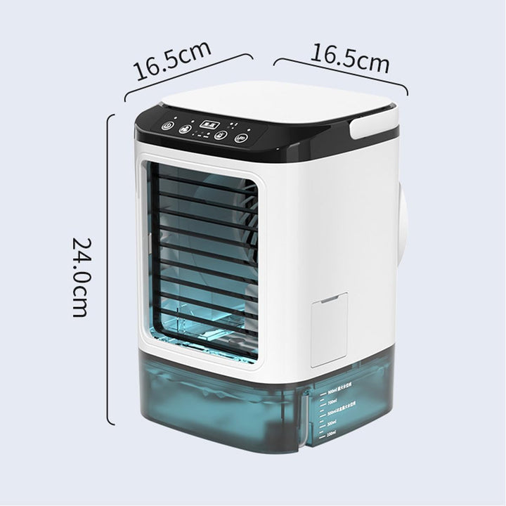 Luftkühler, tragbarer Mini-Klimaanlagen-Ventilator, geräuschloser Verdunstungs-Luftbefeuchter, Klima
