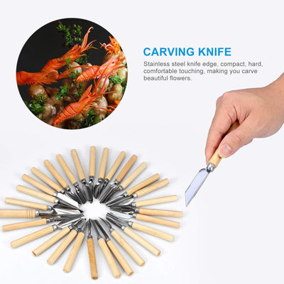 Kulinarische Schnitzwerkzeuge Set, 80 Teile / satz Tragbare Kulinarische Schnitzwerkzeuge Peeling To