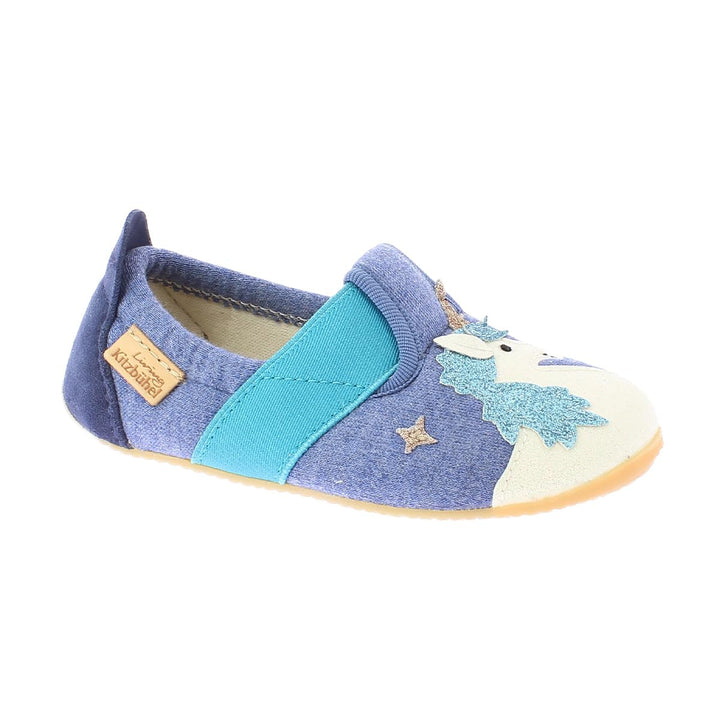 Living Kitzbühel Mädchen T-Modell Einhorn&Regenbogen Hausschuh, Media Blue