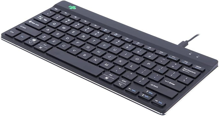 R-Go Compact Break Tastatur, QWERTY US Layout, Mit Pausenanzeige, Ergonomische flaches Design, Kabel