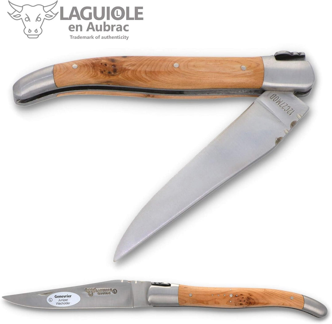 Laguiole en Aubrac Taschenmesser L0212GEIF 12 cm, Klinge 10 cm matt, Backen matt, Griffschalen Wacho
