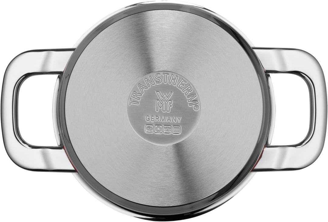 WMF Premium One Kochtopf klein 16,5 cm, Metalldeckel mit Dampföffnung, Bratentopf Induktion 1,5l, Cr